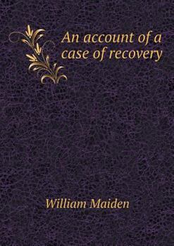 Paperback An account of a case of recovery Book