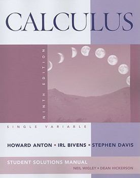 Paperback Calculus, Student Solutions Manual: Single Variable Book