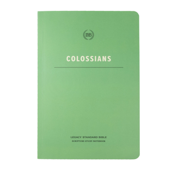 Paperback Lsb Scripture Study Notebook: Colossians Book