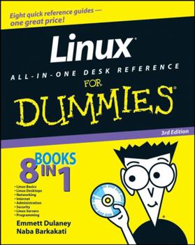 Paperback Linux All-In-One Desk Reference for Dummies [With CDROM] Book