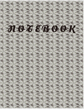 NOTEBOOK: College Ruled Notebook - Black and Gray Large (8.5 x 11 inches) - 140 Pages