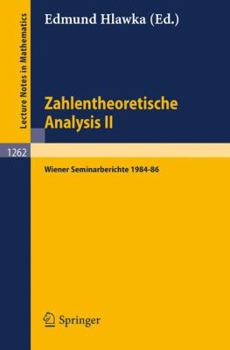 Paperback Zahlentheoretische Analysis II: Wiener Seminarberichte 1984-86 [German] Book