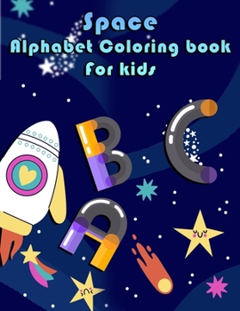 Paperback Space Alphabet Coloring Book for Kids Book