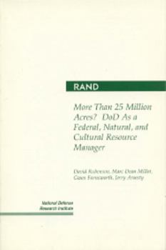 Paperback More Than 25 Million Acres?: Dod as a Federal, Natural, and Cultural Resource Manager Book