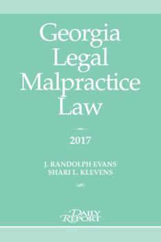 Paperback Georgia Legal Malpractice Law 2017 Book