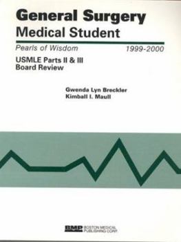 Paperback General Surgery Medical Student USMLE Parts II and III: Pearls of Wisdom Book