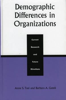 Hardcover Demographic Differences in Organizations Book