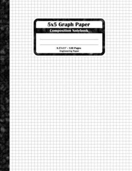 Paperback 5x5 Graph Paper Composition Notebook: Square Grid or Engineer Paper. Large Size, Match Science For Teens And Adults. White Graph Paper Squares Book Co Book