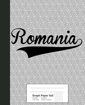 Paperback Graph Paper 5x5: ROMANIA Notebook Book