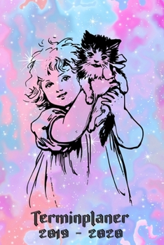 Terminplaner 2019 - 2020: Wochenplaner Taschenkalender Terminkalender und Kalender 2019 2020 von Oktober 2019 bis Dezember 2020 Vintage Aquarell-Katze (German Edition)