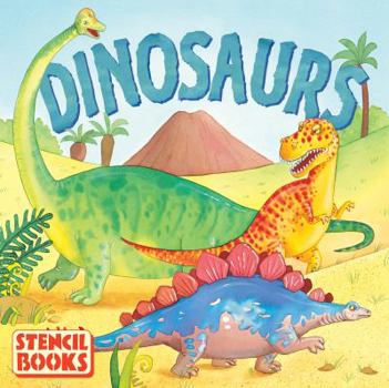 Board book Dinosaurs: A Stencil Book (Board Book) Book