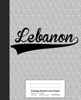 Paperback College Ruled Line Paper: LEBANON Notebook Book