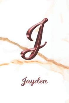 Paperback Jayden: Journal Diary - Personalized First Name Personal Writing - Letter J White Marble Rose Gold Pink Effect Cover - Daily D Book