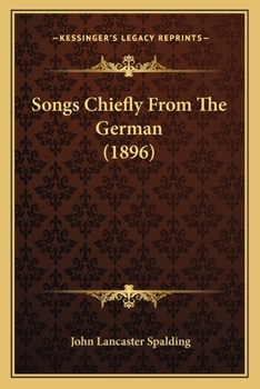Songs Chiefly From the German