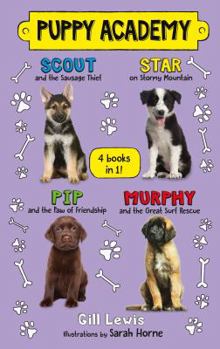 Hardcover Puppy Academy Bindup Books 1-4: Scout and the Sausage Thief, Star on Stormy Mountain, Pip and the Paw of Friendship, Murphy and the Great Surf Rescue Book