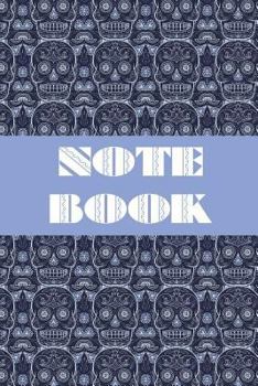 Notebook: Sugar Skull - Day of the Dead - Composition Book . Cornell Notes - Tiled Blue Sugar Skull