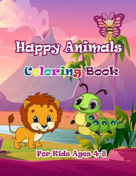 Paperback coloring book: Happy Animals Coloring Book to make hours of interesting Tulane Book