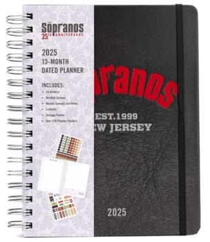 Hardcover 2025 the Sopranos 13-Month Weekly Planner Book