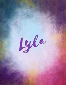 Lyla : Lyla Sketchbook Journal Blank Book. Large 8. 5 X 11 Attractive Watercolor Texture Purple Pink Orange and Blue Tones. Arty Stylish Pretty Journal for Girls