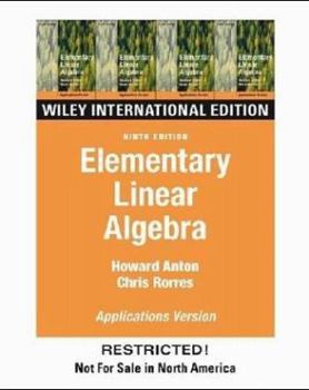 Hardcover Elementary Linear Algebra: Applications Book