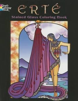 Paperback Erte Stained Glass Coloring Book
