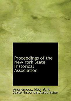 Paperback Proceedings of the New York State Historical Association Book