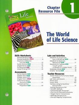 Paperback Holt Science & Technology Life Science Chapter 1 Resource File: The World of Life Science Book