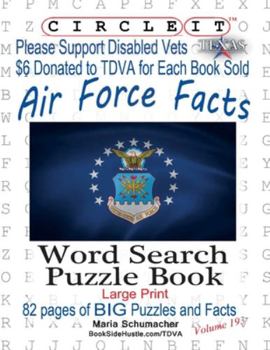 Paperback Circle It, Air Force Facts, Word Search, Puzzle Book [Large Print] Book