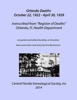 Paperback Orlando Deaths October 22, 1922 - April 30, 1929 Book