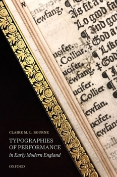 Hardcover Typographies Perform Early Mod Eng C Book