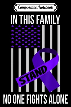 Composition Notebook: USA Flag Purple Ribbon Domestic Violence Awareness  Journal/Notebook Blank Lined Ruled 6x9 100 Pages