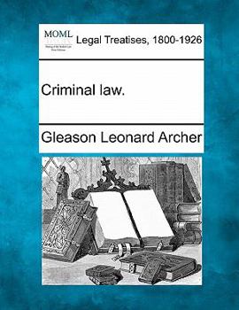 Paperback Criminal Law. Book