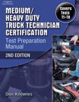 Paperback Medium/Heavy Duty Truck Technician Certification Test Preparation Manual Book