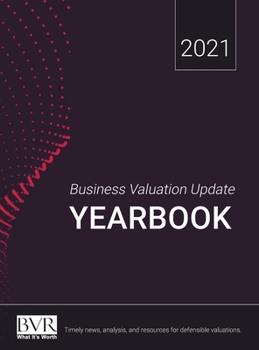 Hardcover Business Valuation Update Yearbook 2021 Book