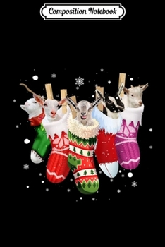 Paperback Composition Notebook: Funny Goat Christmas Socks Journal/Notebook Blank Lined Ruled 6x9 100 Pages Book