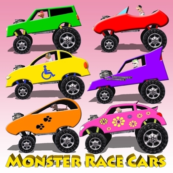 Paperback Monster Race Cars Book