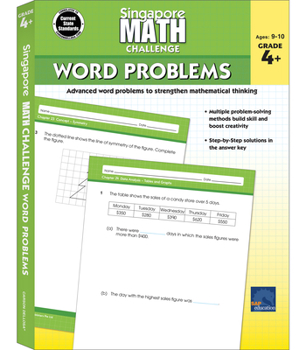 Paperback Singapore Math Challenge Word Problems, Grades 4 - 6: Volume 3 Book