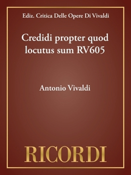 Paperback Credidi Propter Quod Locutus Sum Rv605: Critical Edition Score Book