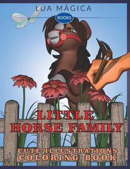 Paperback Little Horse Family: Cute Illustration Coloring Book
