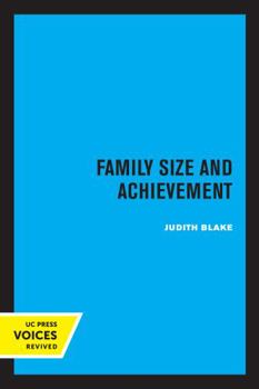 Paperback Family Size and Achievement: Volume 3 Book