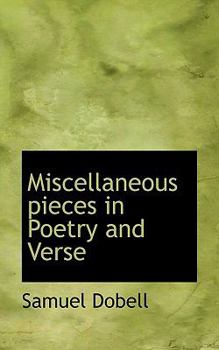 Paperback Miscellaneous Pieces in Poetry and Verse Book