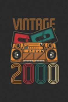 Vintage 2000: Blank Lined Notebook – Journal for Birthday Gift Idea