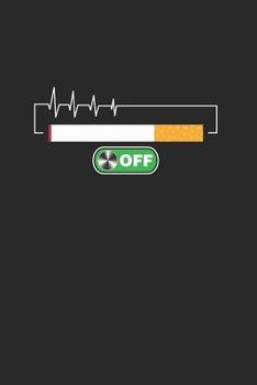 Cigarette off: Cool Animated Cigarette Design quit smoke Notebook Composition Book Novelty Gift  (6"x9") Dot Grid Notebook to write in