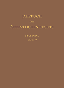 Hardcover Jahrbuch Des Offentlichen Rechts Der Gegenwart [German] Book