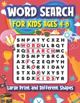 Paperback Word Search for Kids Ages 4-8: Large Print and Different Shapes Book