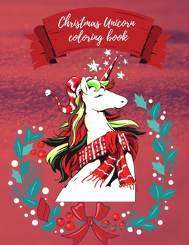 Paperback Christmas Unicorn coloring book