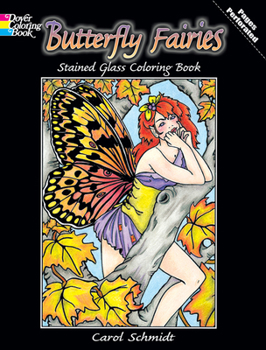 Paperback Butterfly Fairies Stained Glass Coloring Book