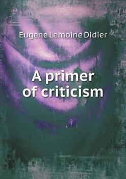 Paperback A primer of criticism Book