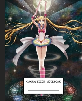 Notebook: Anime Japan Sailor Moon Soft Glossy Cover Graph Paper Pages Book 7.5 x 9.25 Inches 110 Pages