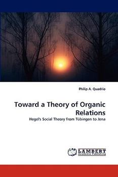 Paperback Toward a Theory of Organic Relations Book